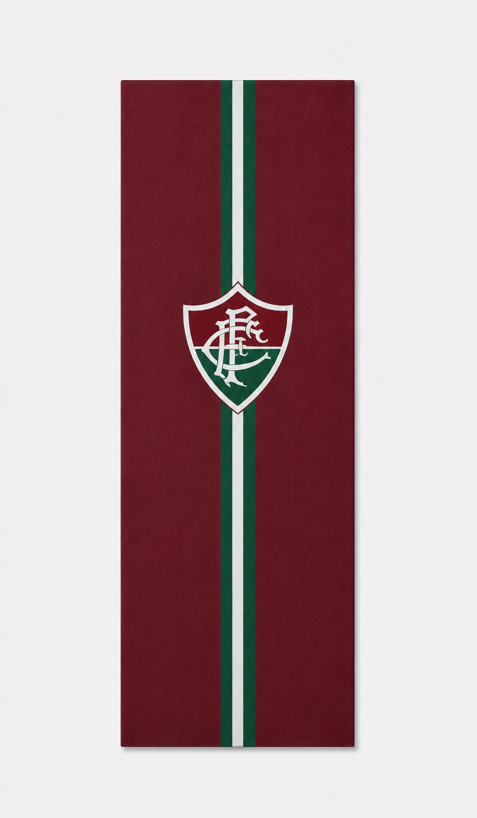Edição Tricolor · Grená — Tapete Yogateria × Fluminense